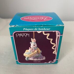 1996 Carlton Cards Heirloom Collections Easter Ornament SPECIAL DELIVERY GIRL
